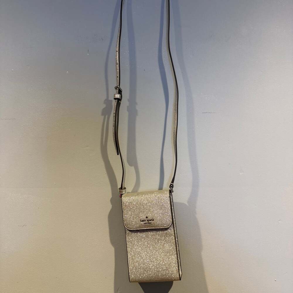 kate spade gold glitter crossbody phone pouch - Picture 1 of 3